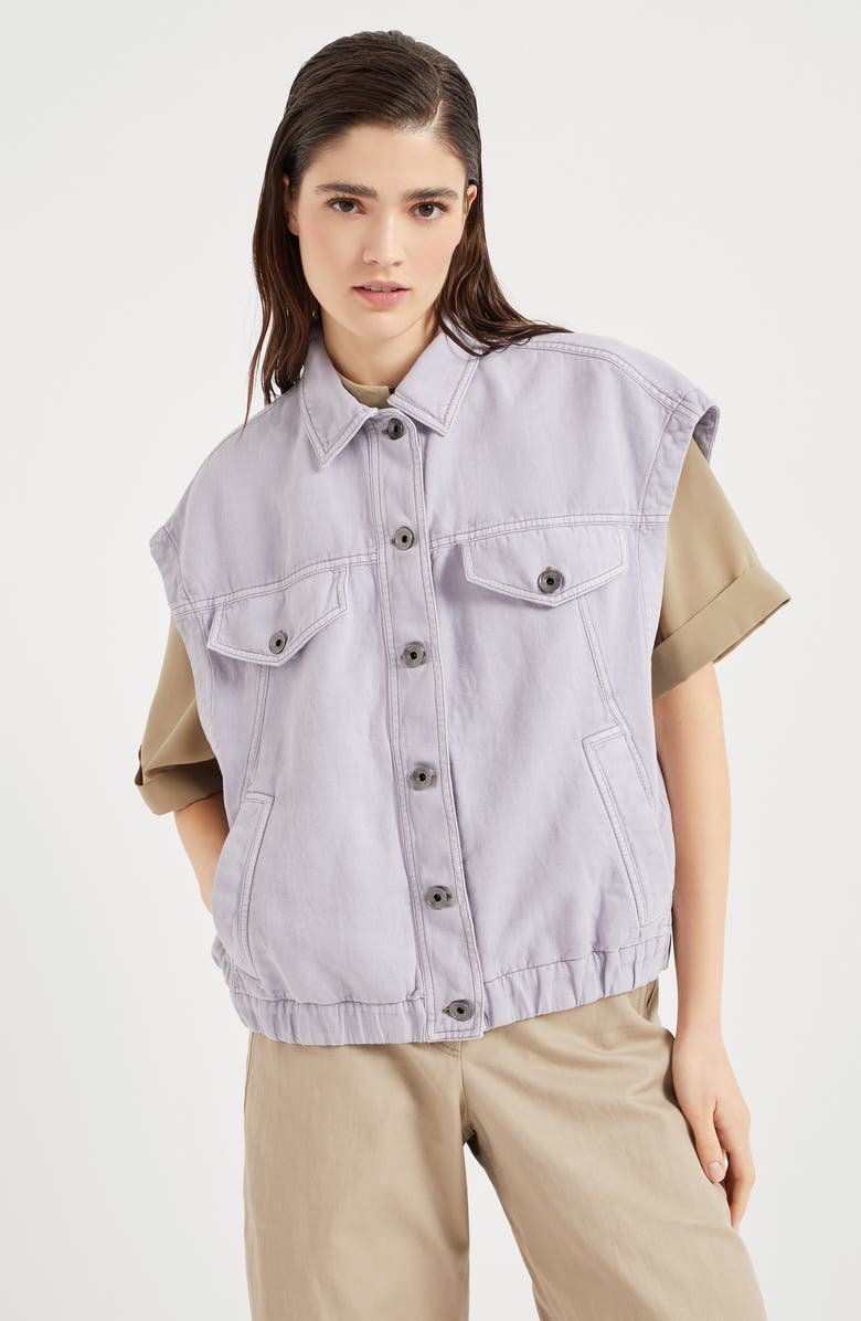 Brunello Cucinelli Vest with monili, Alternate, color,