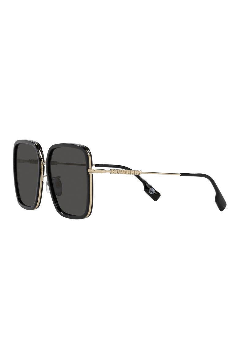 Benedict 59mm Pilot Sunglasses, Alternate, color, BLACK