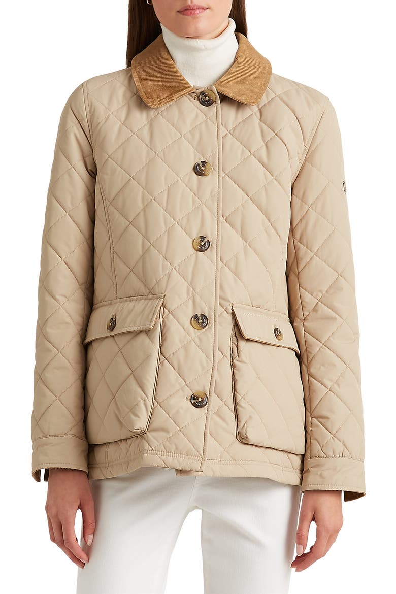 Quilted Patch Pocket Jacket, Main, color, BIRCH TAN