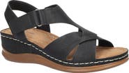 EASY STREET <p>Lani Faux Leather Wedge Sandal (Women) </p>