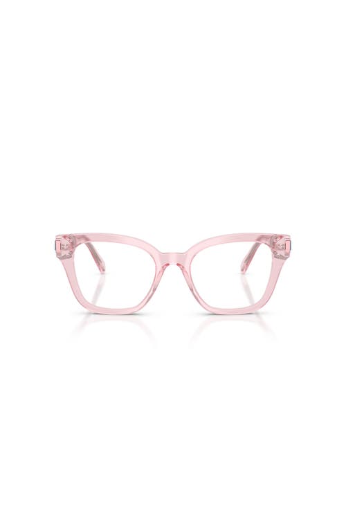 Swarovski 52mm Square Optical Glasses In Pink