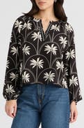 NVLT Split Neck Challis Top