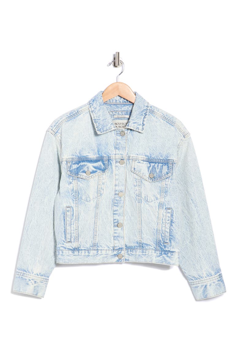 Oversized Crop Denim Jacket, Alternate, color, MARFA