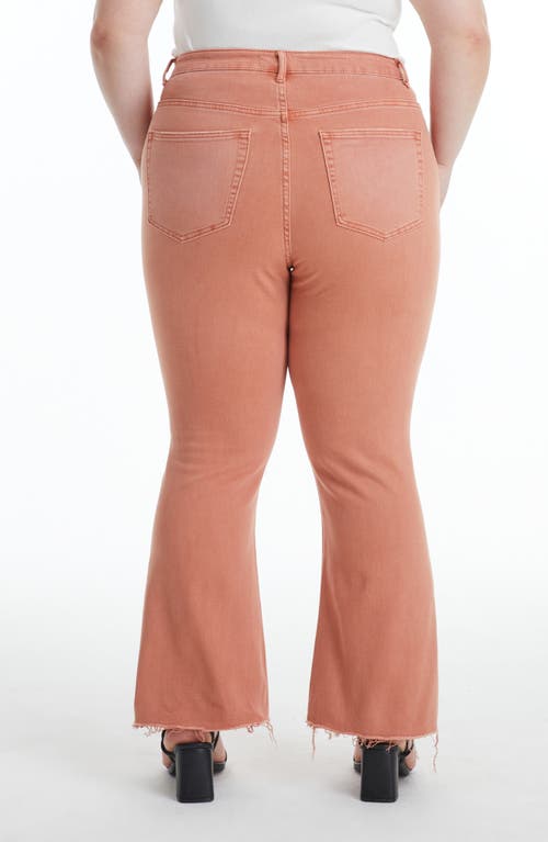 Bayeas Emily High Waist Distressed Straight Leg Jeans In Orange