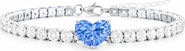 Donatello Gian Crystal Heart Tennis Bracelets