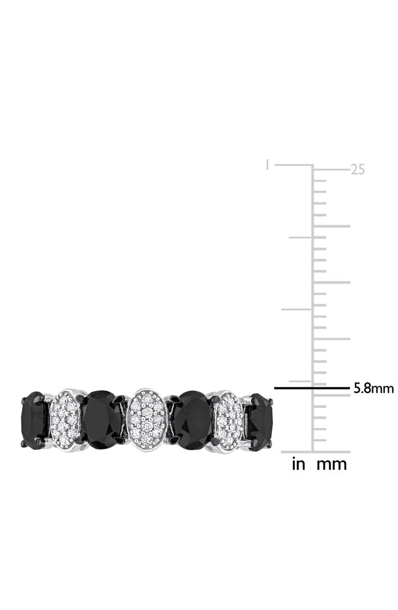 Julianna B. Black & White Diamond Oval Band Ring 10k, Alternate, color, Diamond