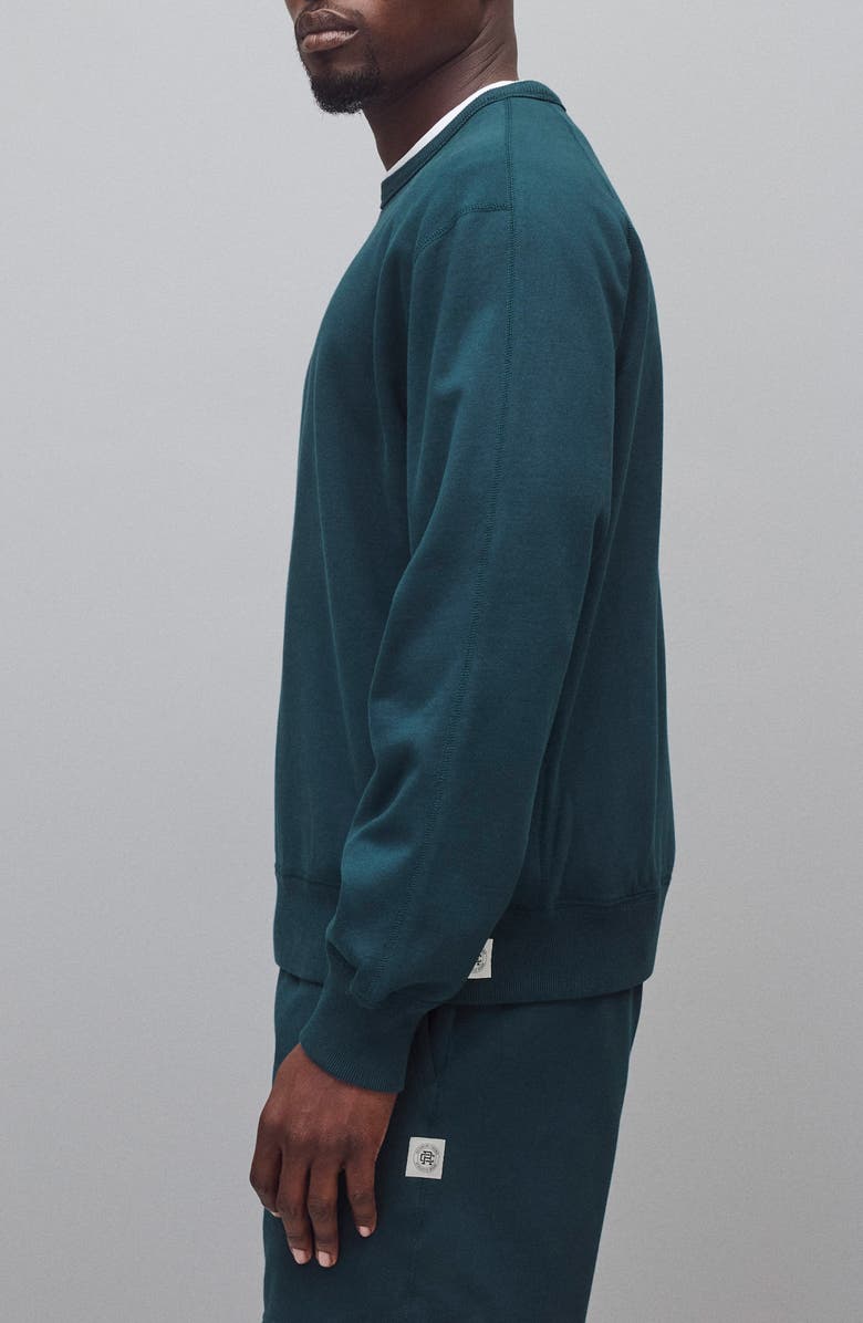 Reigning Champ Midweight Terry Standard Crewneck Sweatshirt, Alternate, color, Atlantic