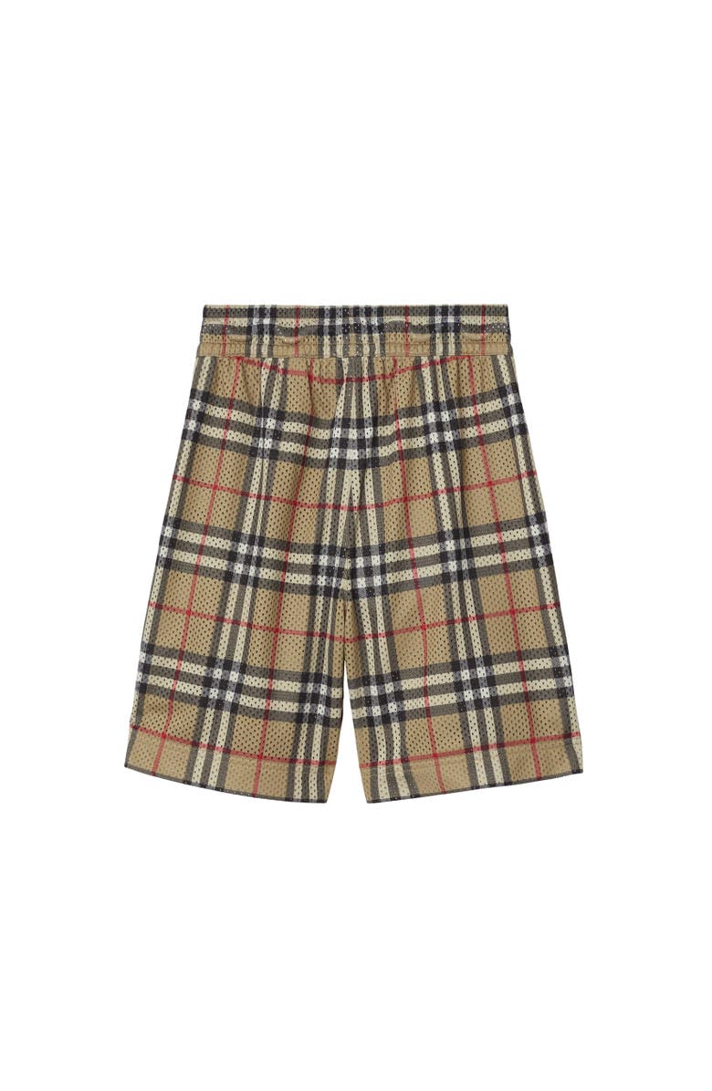Burberry Check Mesh Shorts, Alternate, color,