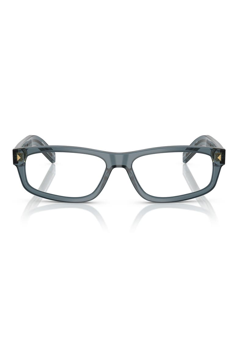 57mm Rectangular Optical Glasses, Main, color, BLUE