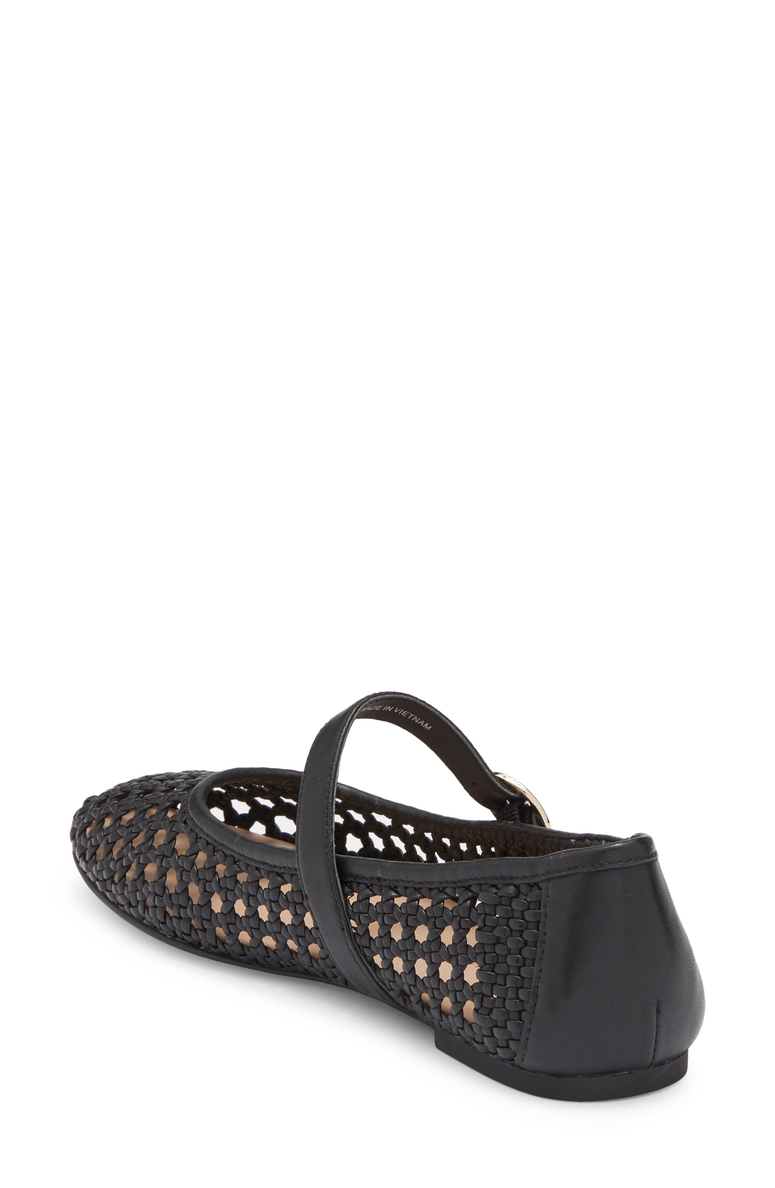 Stuart Weitzman Freya Mary Jane Flat, Alternate, color, Black