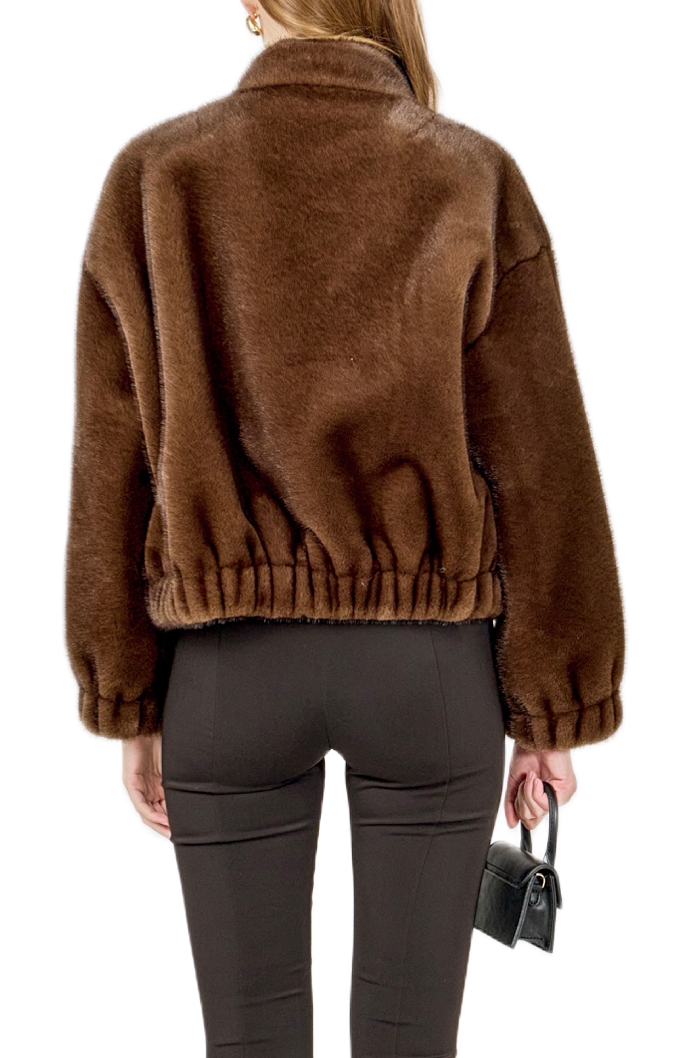 Faux Fur Bomber Jacket - image 2