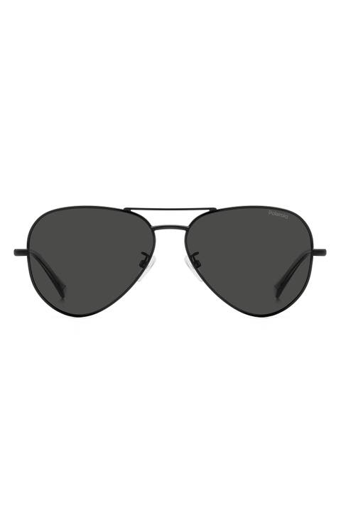 59mm Polarized Pilot Sunglasses