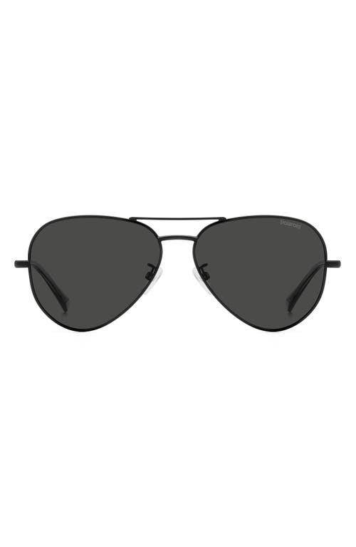 Polaroid 59mm Polarized Pilot Sunglasses