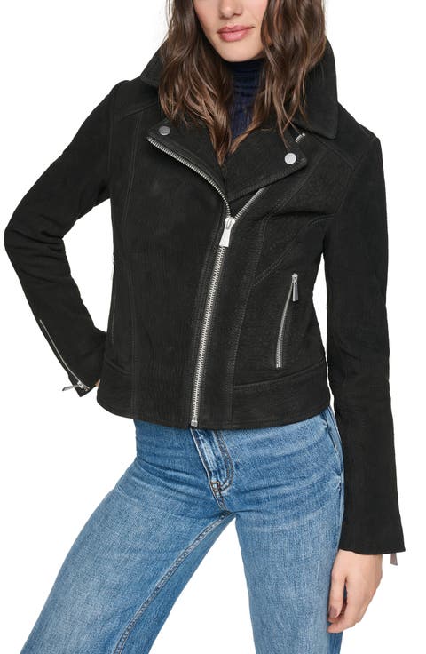 Castile Nubuck Leather Moto Jacket