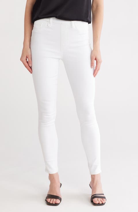 Power Stretch Pull-On High Waist Skinny Jeans (W001) (Regular & Plus)