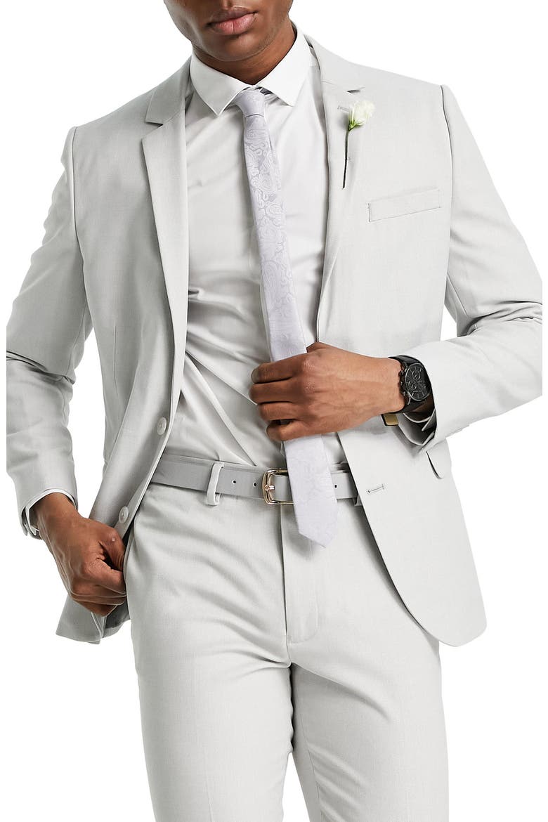 Superskinny Wedding Jacket, Main, color, LIGHT GREY