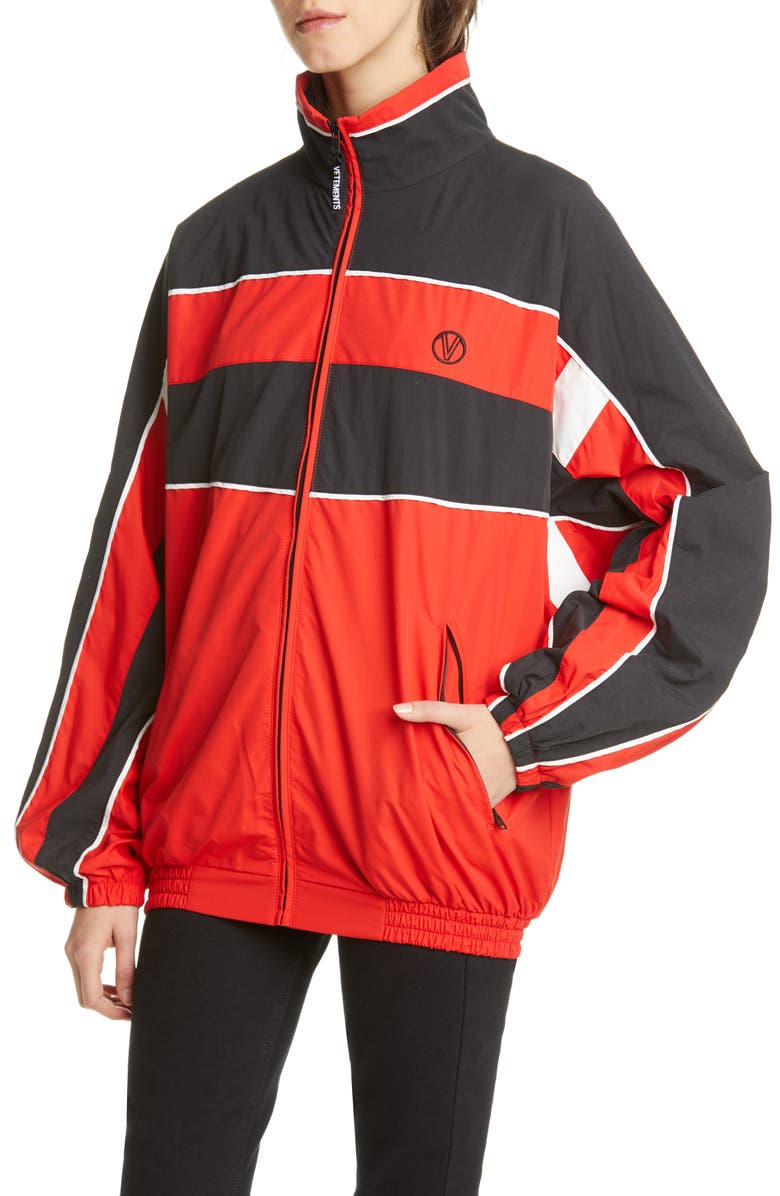 VETEMENTS Oversize Colorblock Track Jacket, Alternate, color,