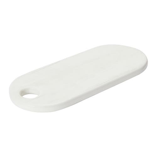 Storied Home Acacia Wood Cheese/ Serving Board In White