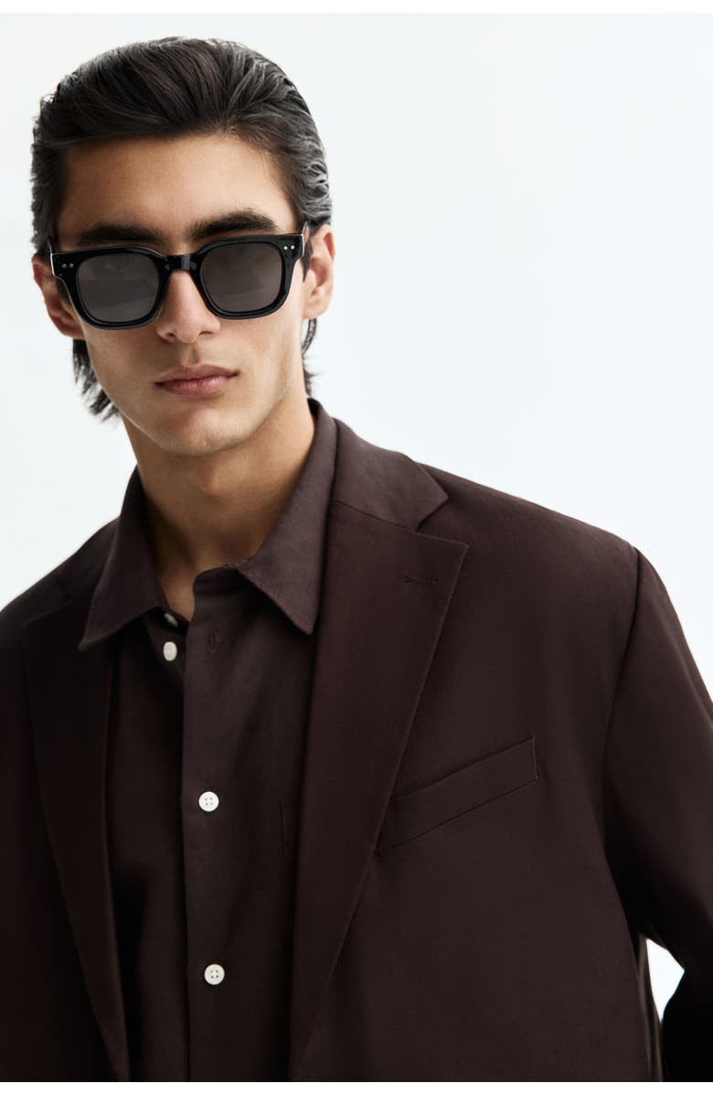 H&M Relaxed Fit Jacket, Alternate, color, Dark Brown