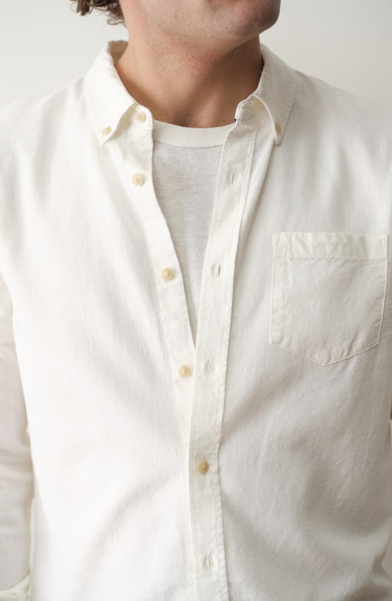 Marine Layer Better-than-Linen Hemp Blend Button-Down Shirt, Alternate, color, 