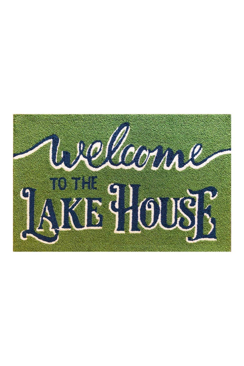Welcome Lake House Doormat, Main, color, GREEN/ BLUE