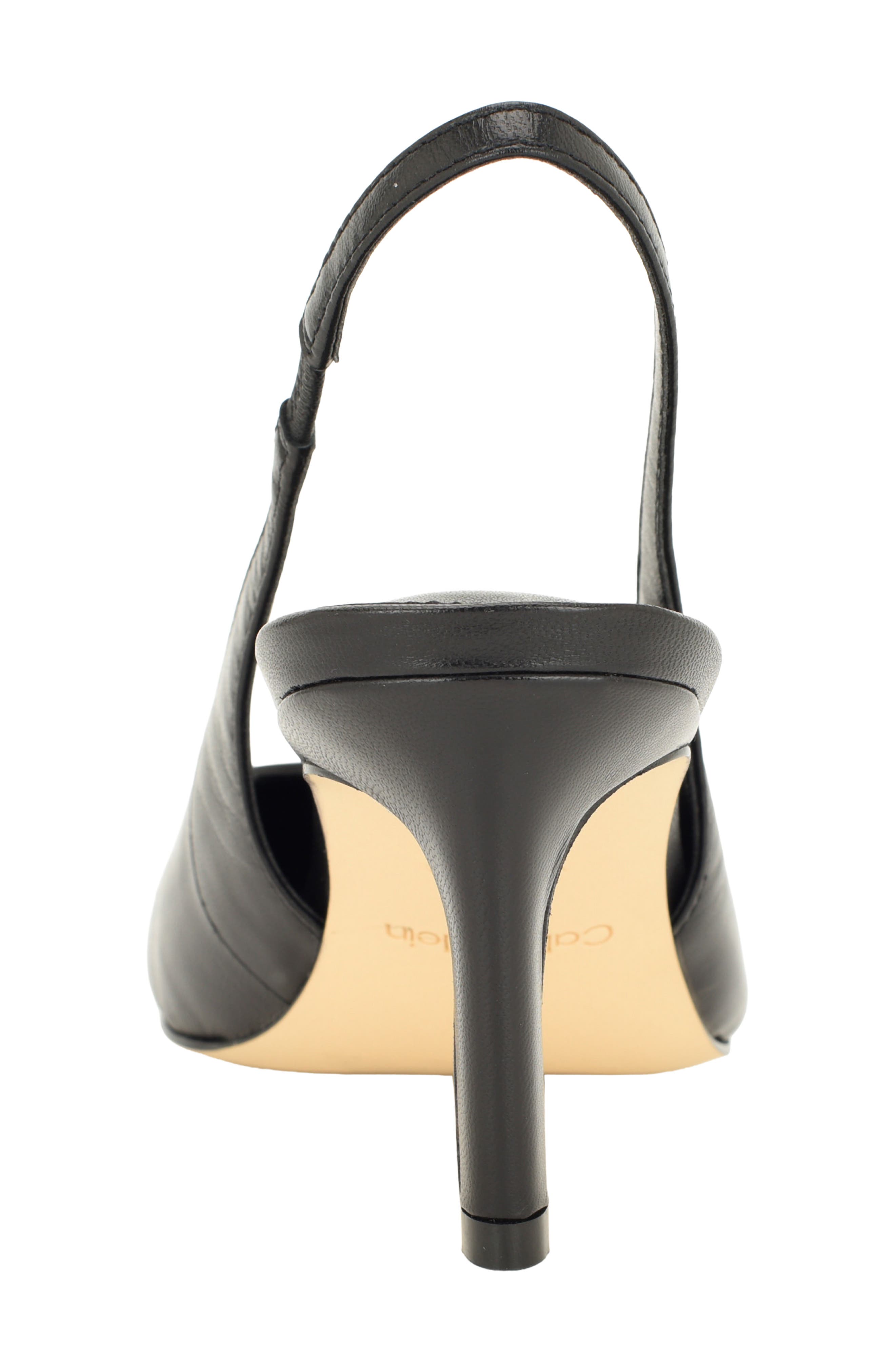 Biancya Leather Slingback Pump, Alternate, color, BLACK LEATHER