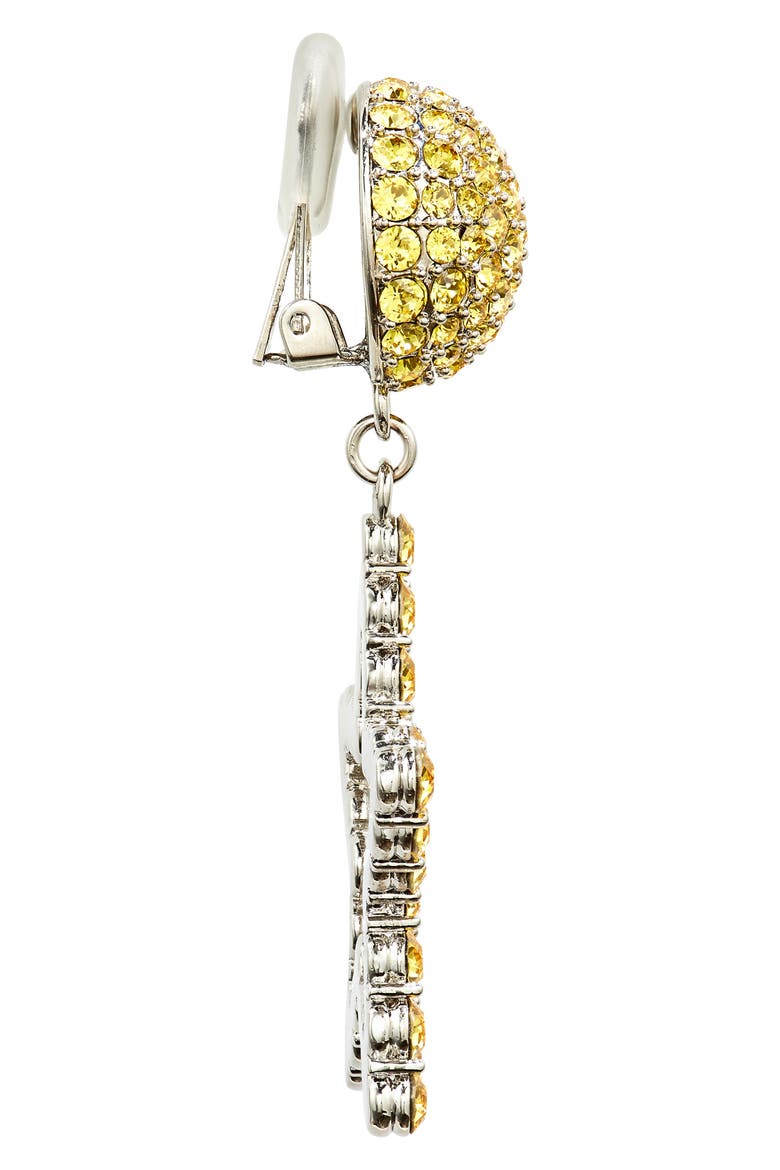 Star Drop Clip-On Earrings, Alternate, color, YELLOW
