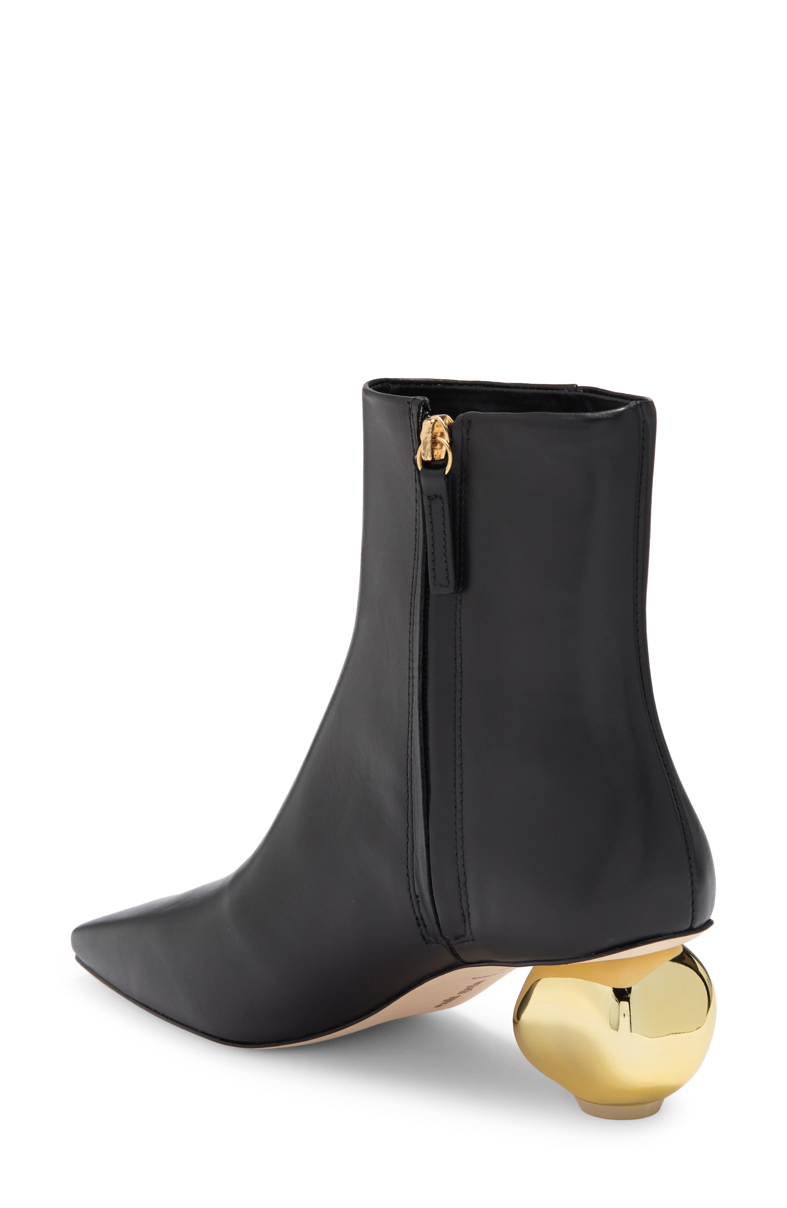 Mari Leather Bootie, Alternate, color, BLACK