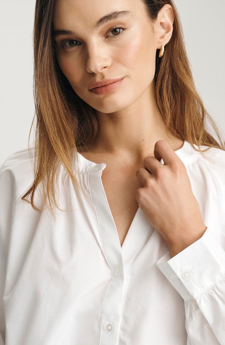 Mavi Jeans Pintuck Cotton Shirt, Alternate, color, White