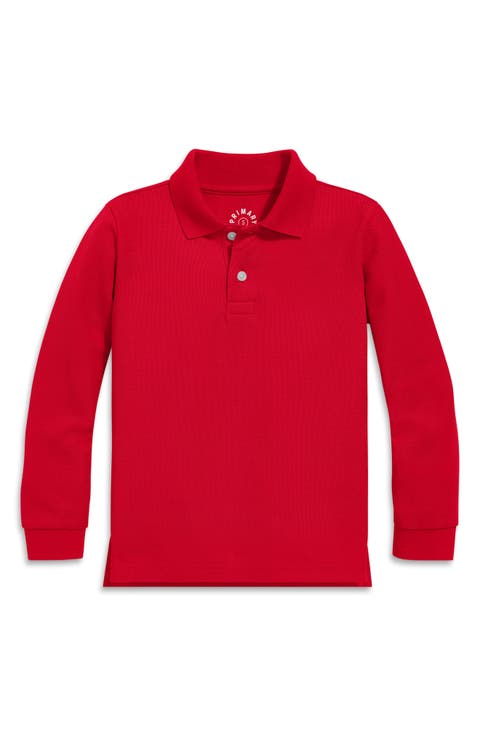 Kids' Long Sleeve Piqué Polo