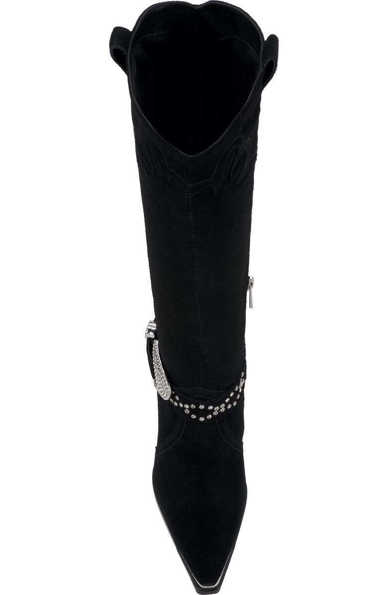 Jessica Simpson Kenzin Knee High Western Boot, Alternate, color, Black Oil Suede