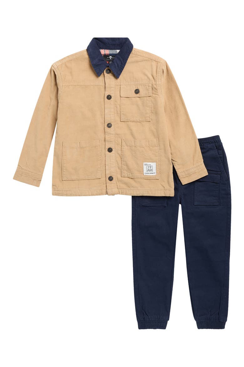 Kids' Corduroy Jacket & Jogger Pants Set, Main, color, NAVY