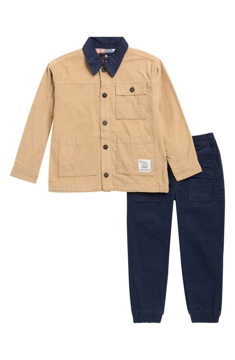 Kids' Corduroy Jacket & Jogger Pants Set