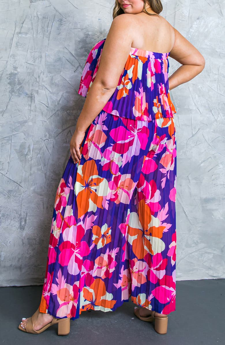 FLYING TOMATO Pleated Woven Jumpsuit, Alternate, color,