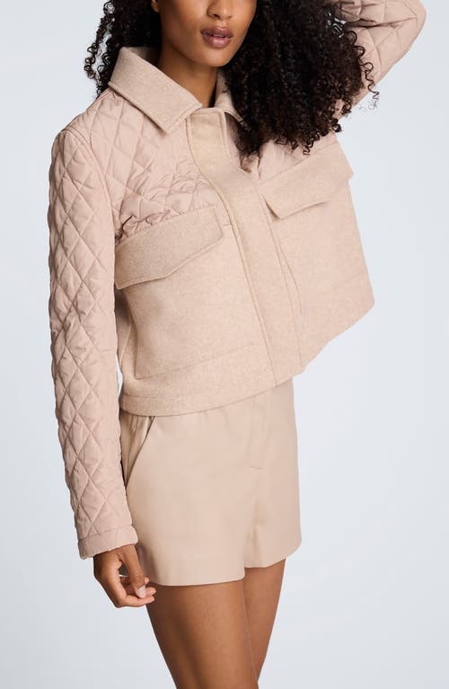 Kenneth Cole Quilted Patch Pocket Jacket In Neutral