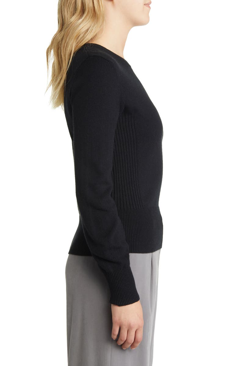 Nordstrom Puff Sleeve Cotton & Wool Sweater, Alternate, color, 