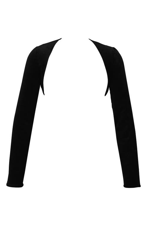 House Of Cb Harmony Velvet Bolero In Black