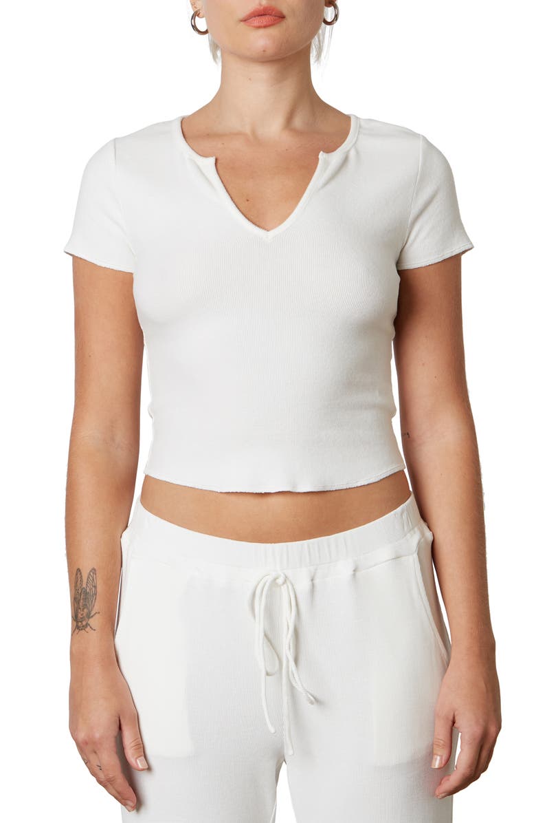 Nia Rib Hacci Crop T-Shirt, Main, color,