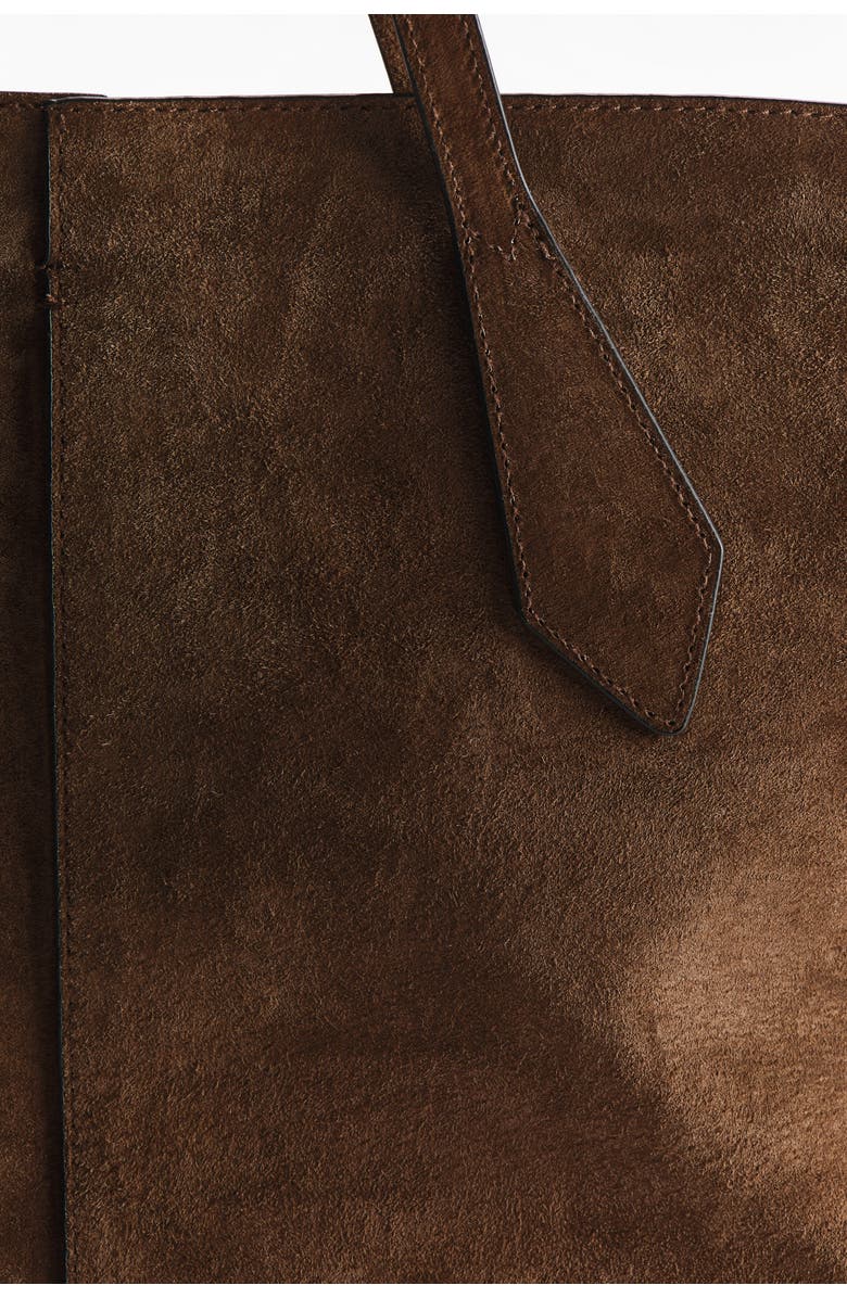 H&M Suede Shopper, Alternate, color, Brown