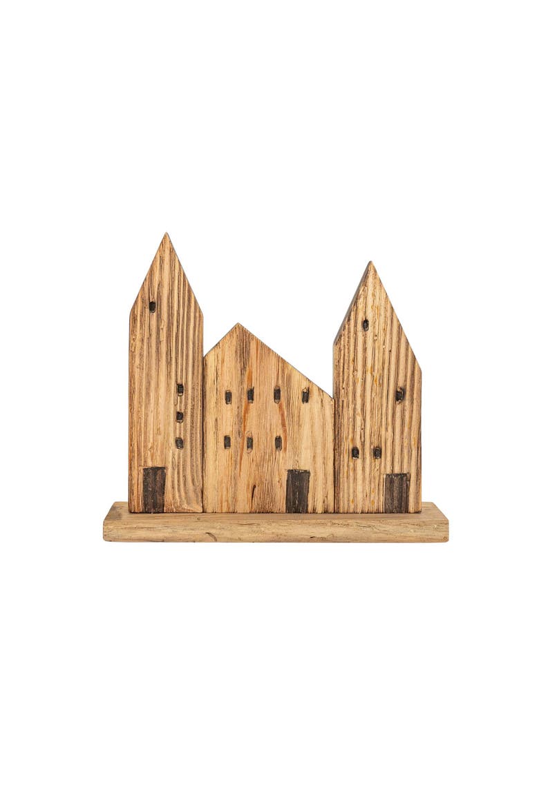 Rustic Village Decorative Accent Natural Wood, Main, color, Brown