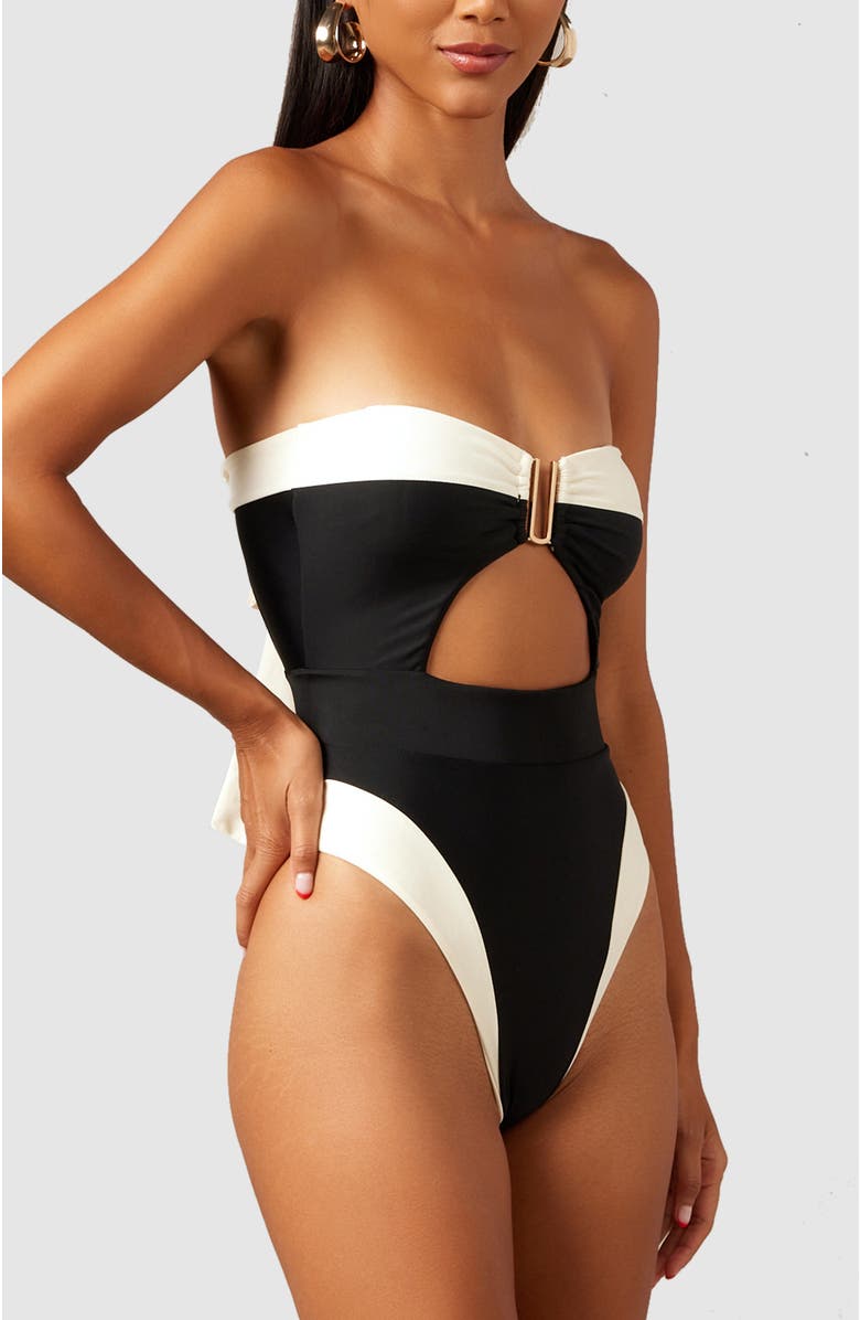 MBM Swim Cherish One-Piece Swimsuit, Alternate, color, Black