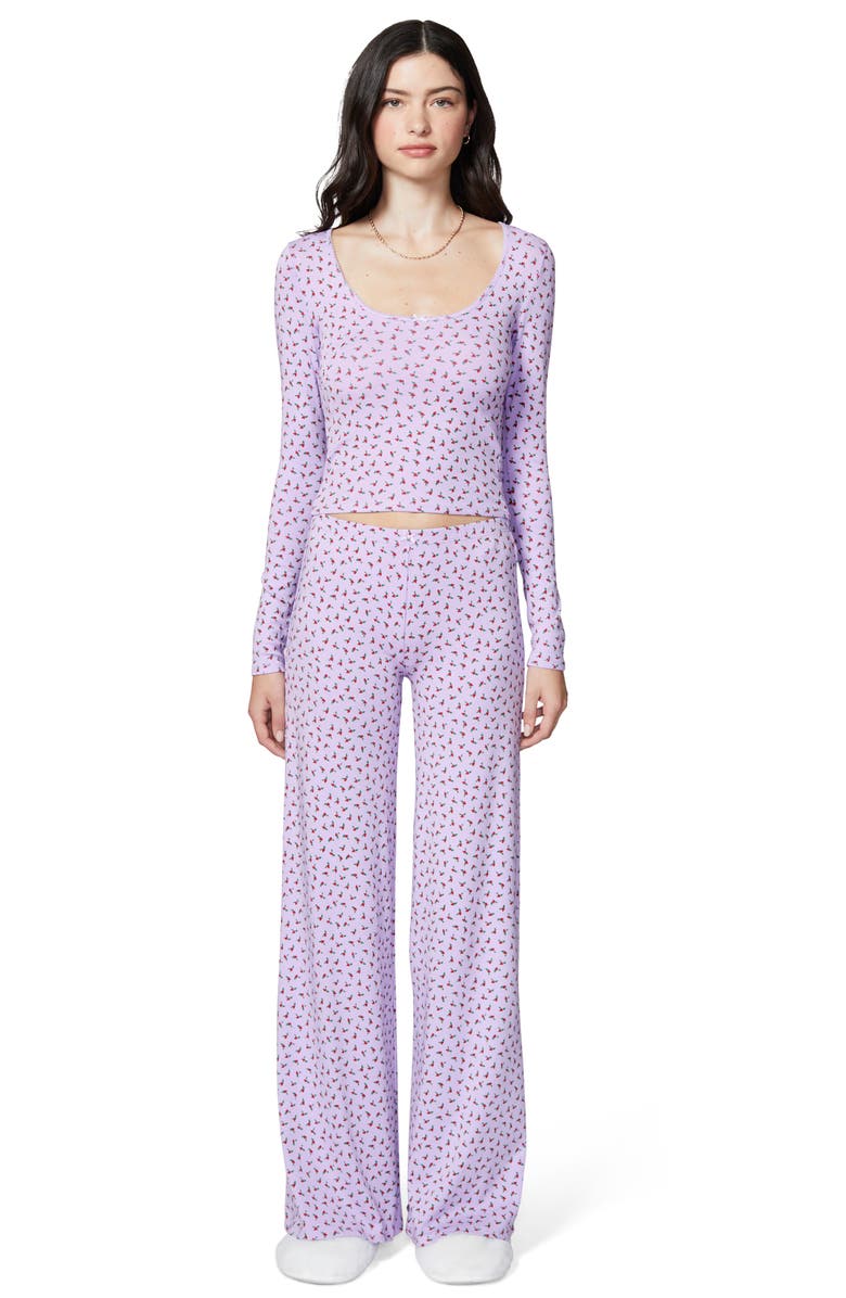 Florence by Mills Rib Print Pants, Alternate, color, Millie Lav Hlly