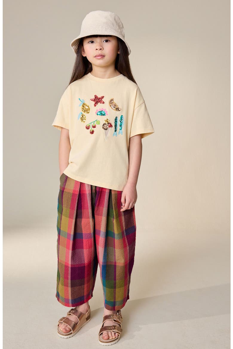 Kids' Sequin Embellished Seaside T-Shirt, Alternate, color, YELLOW