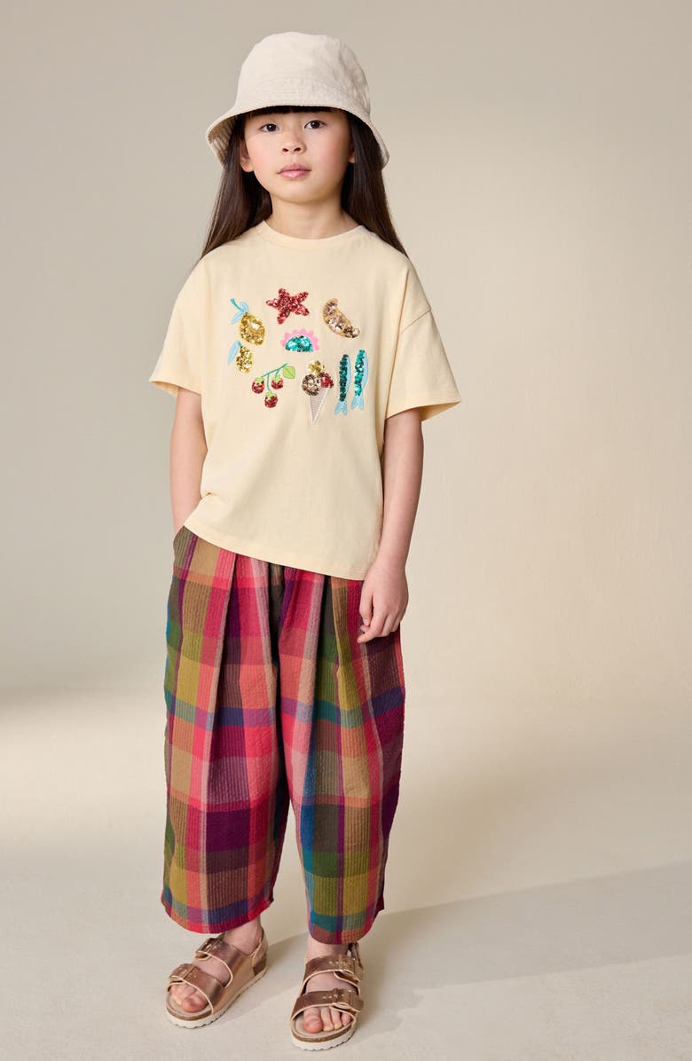 NEXT Kids' Sequin Embellished Seaside T-Shirt, Alternate, color, Yellow