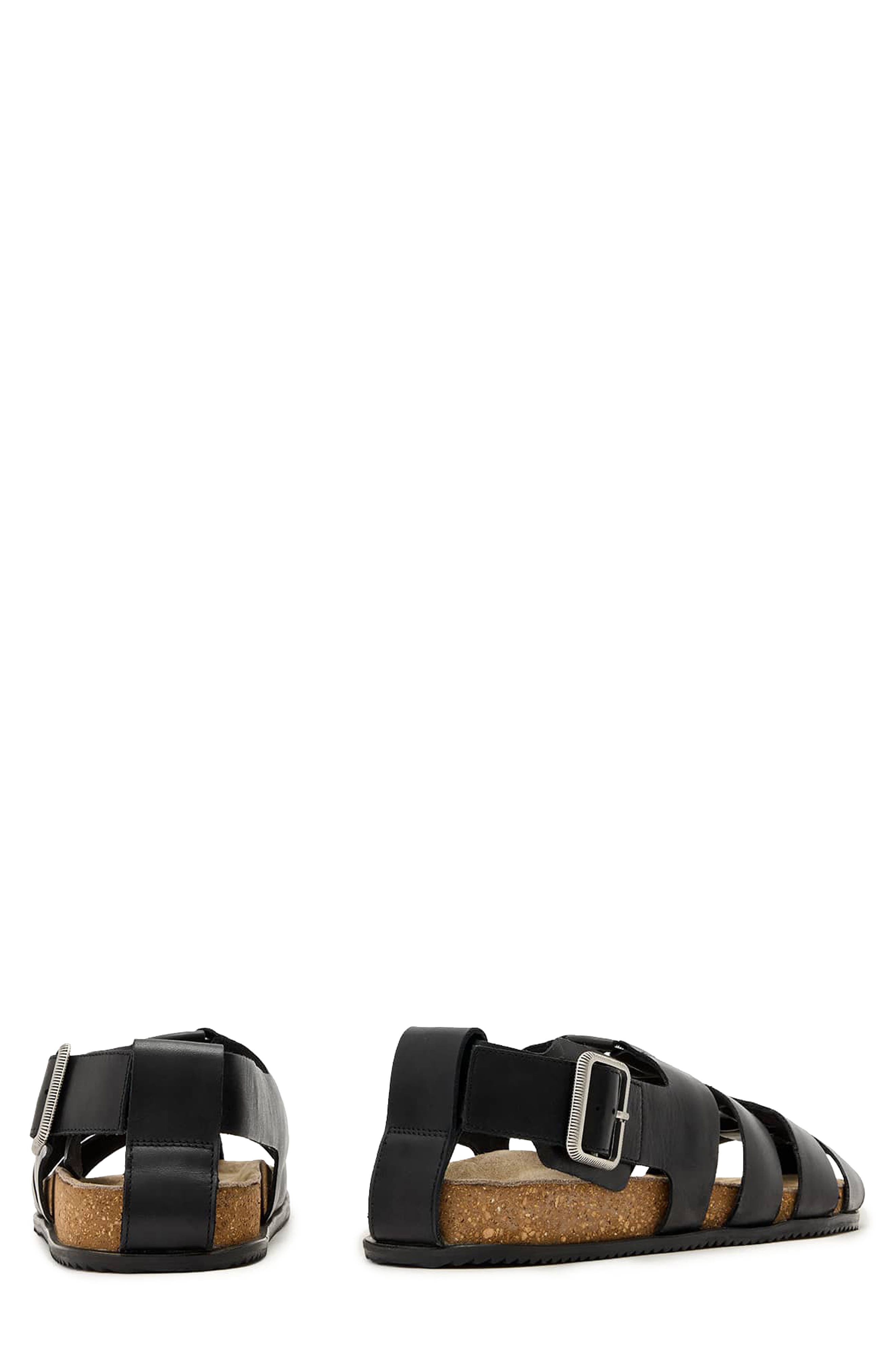 Randal Ring Sandal, Alternate, color, BLACK WOVEN