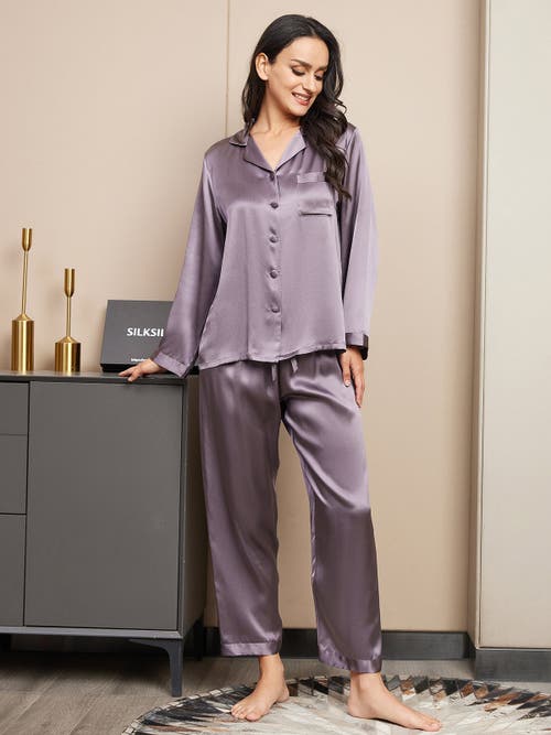 Silksilky Pajamas In Purple