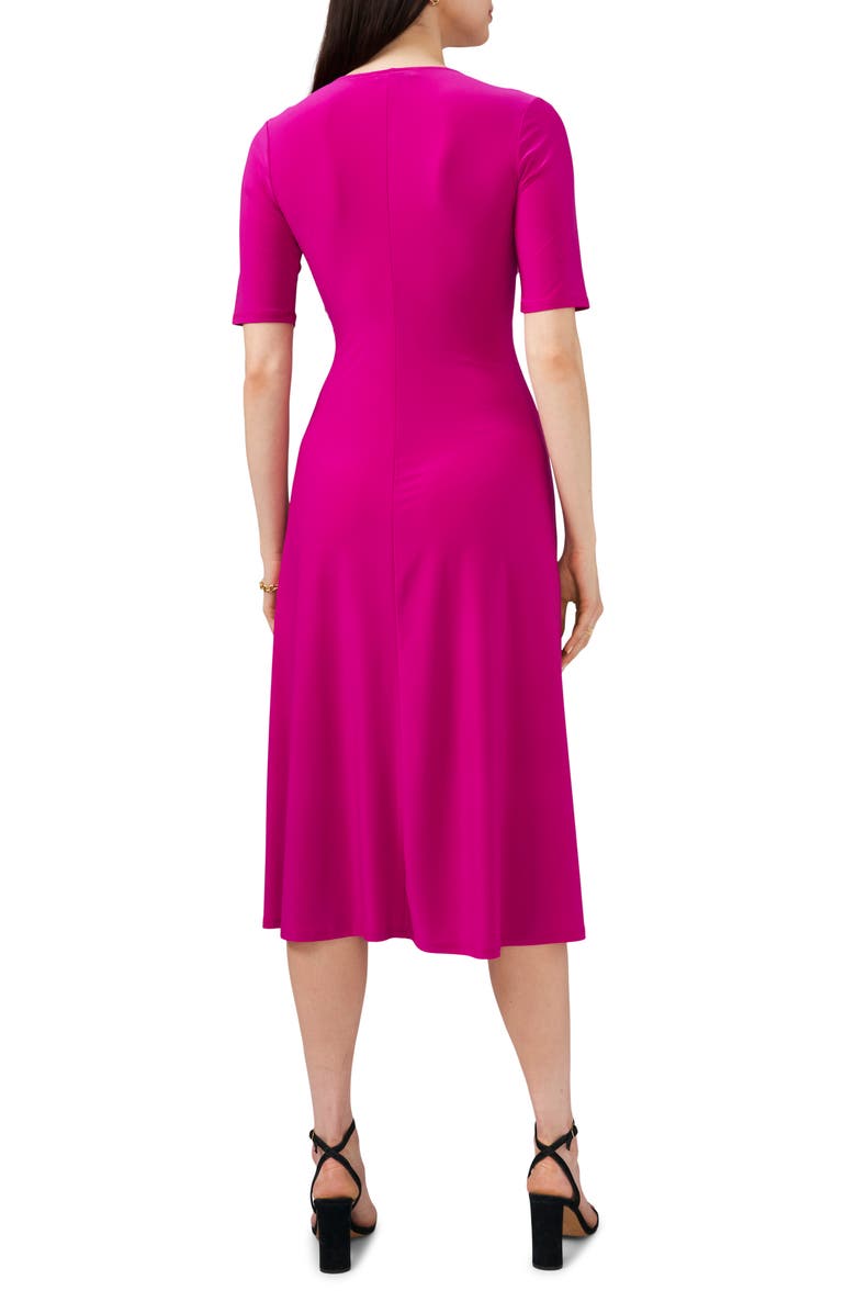 Chaus Faux Wrap Midi Dress, Alternate, color, Berry Tart
