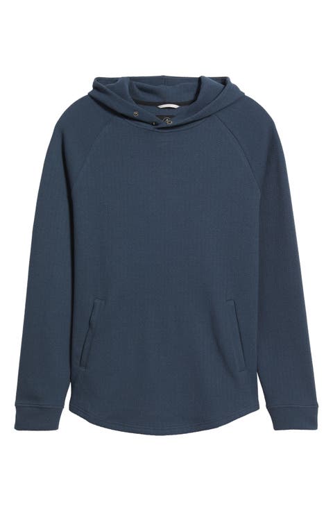 Luke Hooded Cotton Blend Performance Pullover