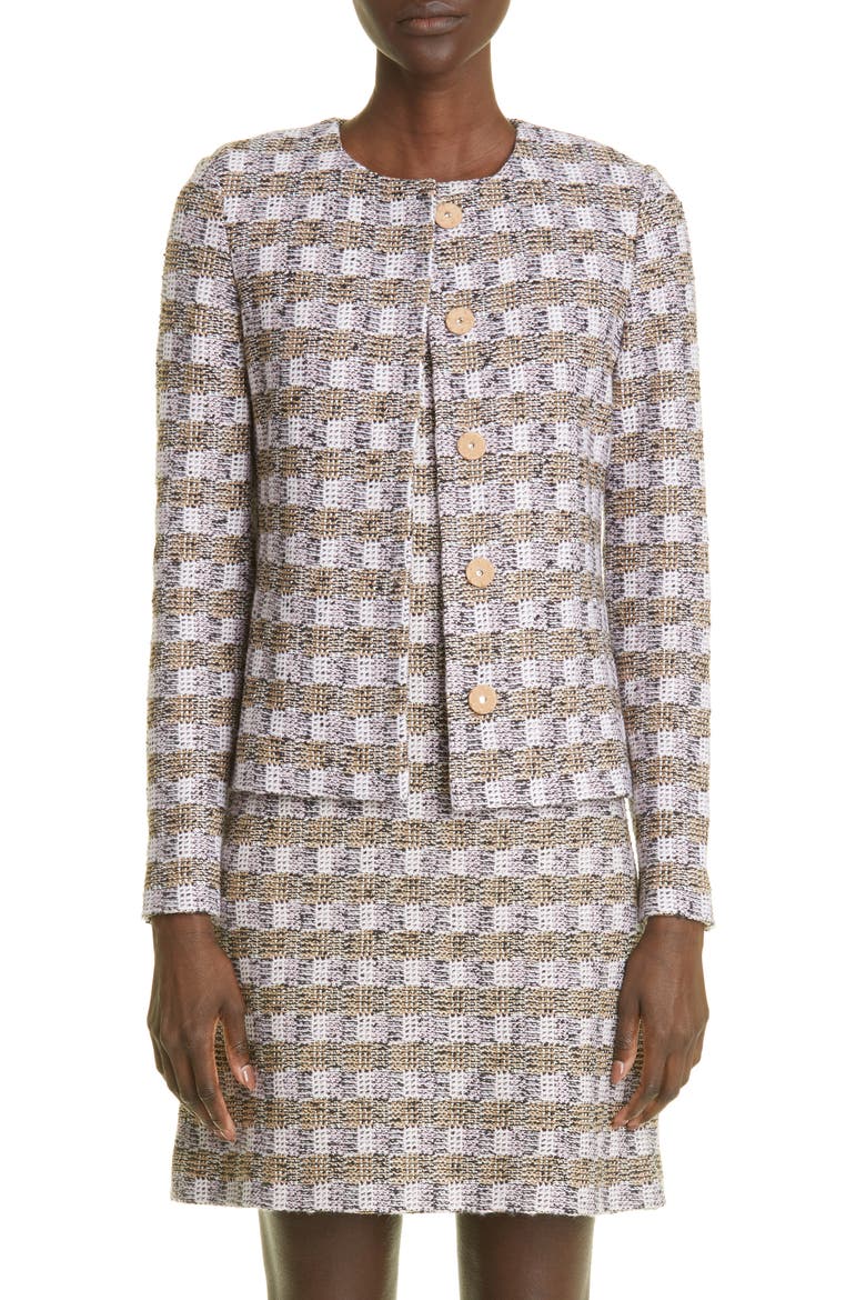 Tweed Jacket, Main, color, CAMEL MULTI