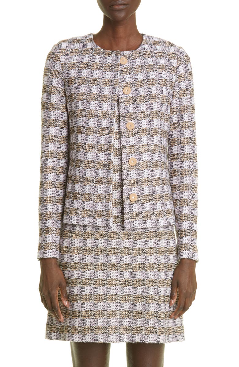 ST. JOHN Tweed Jacket, Main, color,